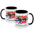 Bedruckte Tasse mit Motiv Norwegen