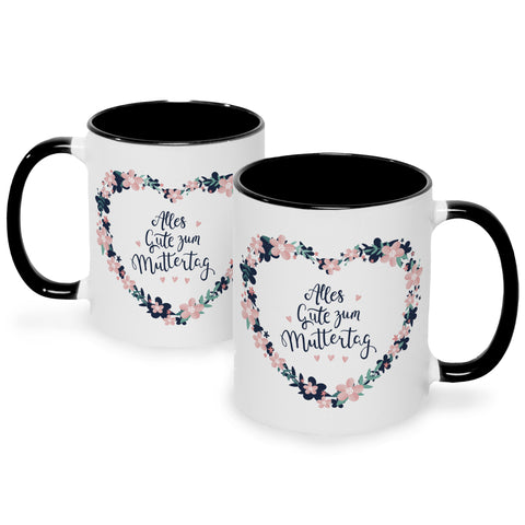 Bedruckte Tasse mit Spruch Alles gute zum Muttertag