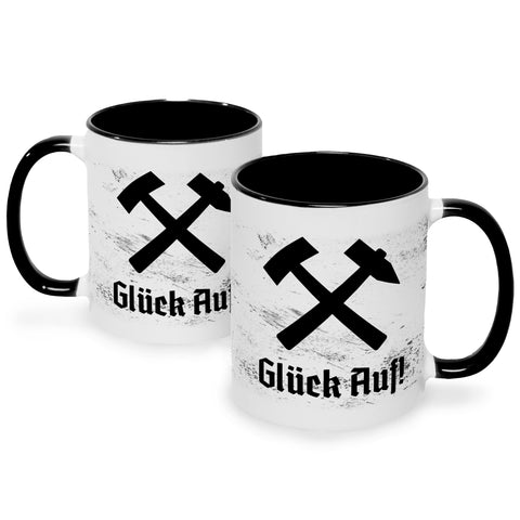 Bedruckte Tasse mit Spruch Glück Auf!