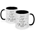 Bedruckte Tasse mit Spruch Nimm dir Zeit