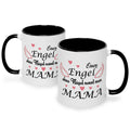 Bedruckte Tasse mit Spruch Engel ohne Flügel