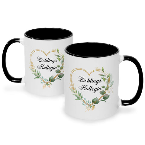 Bedruckte Tasse mit Spruch Lieblingskollegin