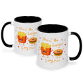 Bedruckte Tasse mit Spruch Burger to my fries