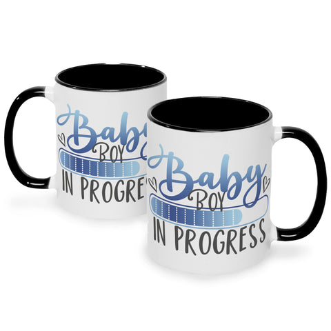 Bedruckte Tasse mit Spruch Baby in Progress