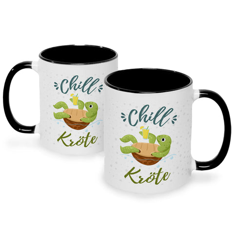 Bedruckte Tasse mit Spruch - Chillkröte
