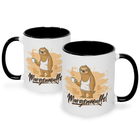 Bedruckte Tasse mit Spruch Morgenmuffel