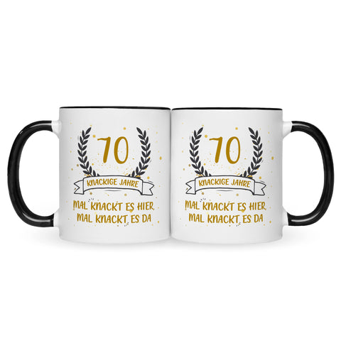 Bedruckte Tasse mit Spruch Knackige Jahre