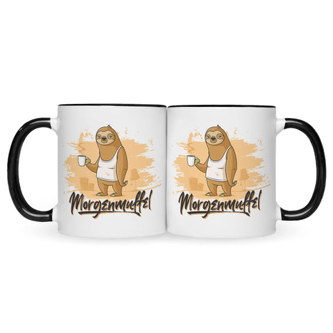 Bedruckte Tasse mit Spruch Morgenmuffel