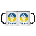 Bedruckte Tasse mit Spruch Stop War Ukraine