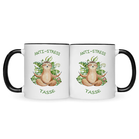 Bedruckte Tasse mit Spruch Anti-Stress Tasse