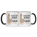 Bedruckte Tasse mit Spruch Die coolsten Alpakas