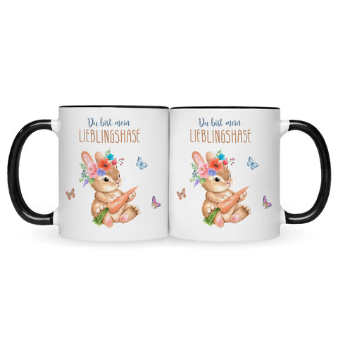 Bedruckte Tasse mit Spruch Lieblingshase