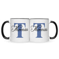 Bedruckte Tasse mit Initialen und Namen