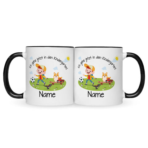 Bedruckte Tasse mit Motiv Ich gehe jetzt in den Kindergarten für Jungen & Mädchen