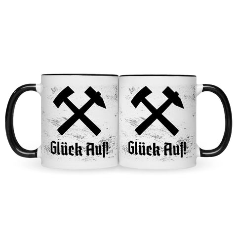 Bedruckte Tasse mit Spruch Glück Auf!