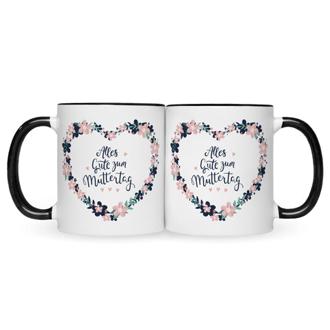 Bedruckte Tasse mit Spruch Alles gute zum Muttertag