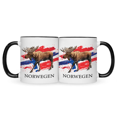 Bedruckte Tasse mit Motiv Norwegen