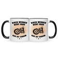 Bedruckte Tasse mit Spruch Biker werden nicht grau