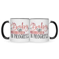 Bedruckte Tasse mit Spruch Baby in Progress