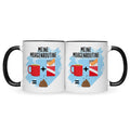 Bedruckte Tasse mit Spruch Meine Morgenroutine