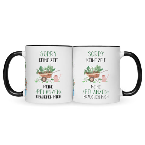 Bedruckte Tasse mit Spruch Meine Pflanzen brauchen mich
