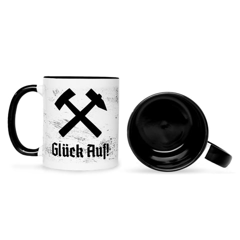 Bedruckte Tasse mit Spruch Glück Auf!