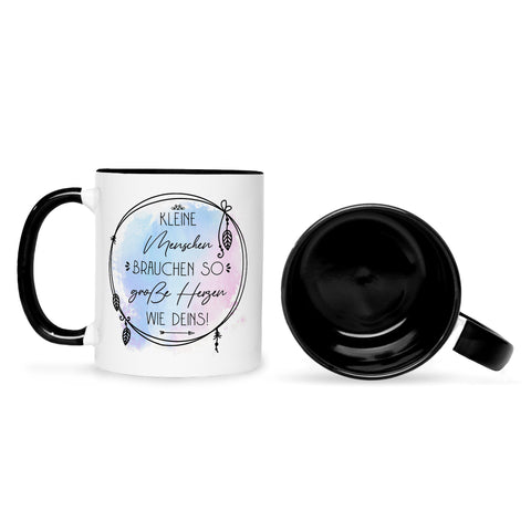 Bedruckte Tasse mit Spruch Große Herzen wie Deins