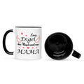 Bedruckte Tasse mit Spruch Engel ohne Flügel