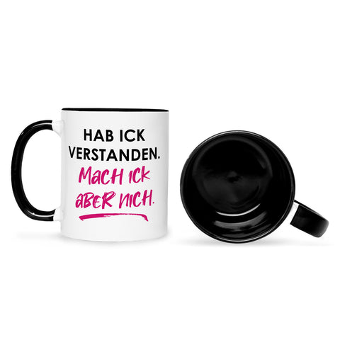 Bedruckte Tasse mit Spruch Hab ick verstanden