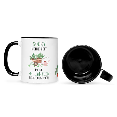 Bedruckte Tasse mit Spruch Meine Pflanzen brauchen mich