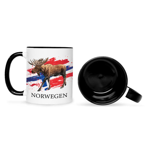 Bedruckte Tasse mit Motiv Norwegen