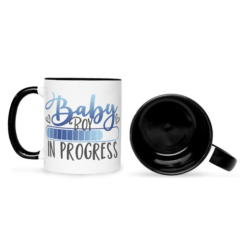 Bedruckte Tasse mit Spruch Baby in Progress