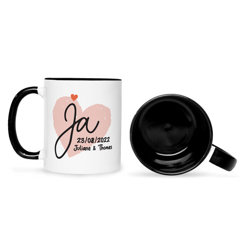 Bedruckte Tasse mit Spruch Wir Sagen Ja