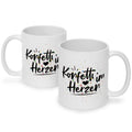 Bedruckte Tasse mit Spruch Konfetti im Herzen