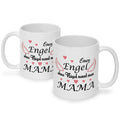 Bedruckte Tasse mit Spruch Engel ohne Flügel