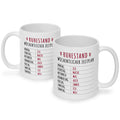 Bedruckte Tasse mit Spruch Ruhestand Plan