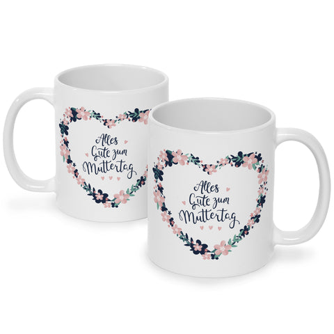 Bedruckte Tasse mit Spruch Alles gute zum Muttertag