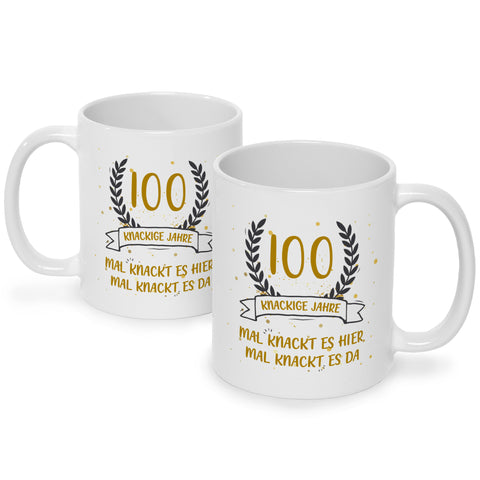 Bedruckte Tasse mit Spruch Knackige Jahre