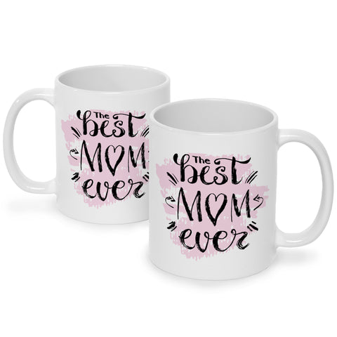 Bedruckte Tasse mit Spruch The best Mom ever