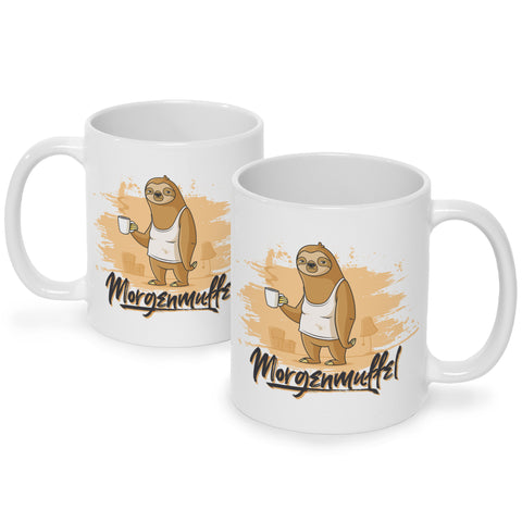 Bedruckte Tasse mit Spruch Morgenmuffel
