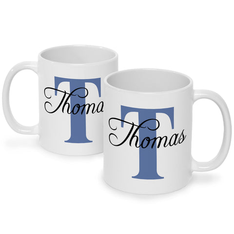 Bedruckte Tasse mit Initialen und Namen