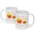 Bedruckte Tasse mit Spruch Burger to my fries