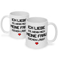 Bedruckte Tasse mit Spruch Ich liebe es wenn mich meine Frau zocken lässt