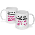 Bedruckte Tasse mit Spruch Hab ick verstanden