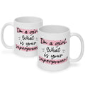 Bedruckte Tasse mit Spruch I'm a girl