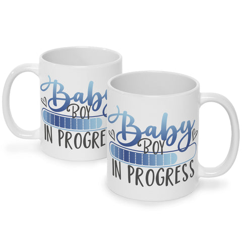 Bedruckte Tasse mit Spruch Baby in Progress