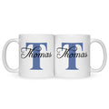 Bedruckte Tasse mit Initialen und Namen