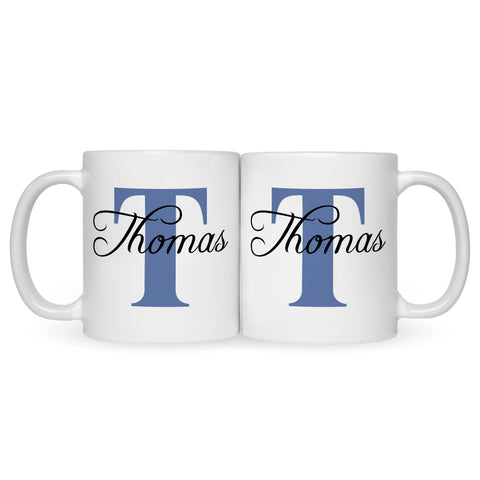 Bedruckte Tasse mit Initialen und Namen