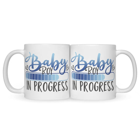 Bedruckte Tasse mit Spruch Baby in Progress