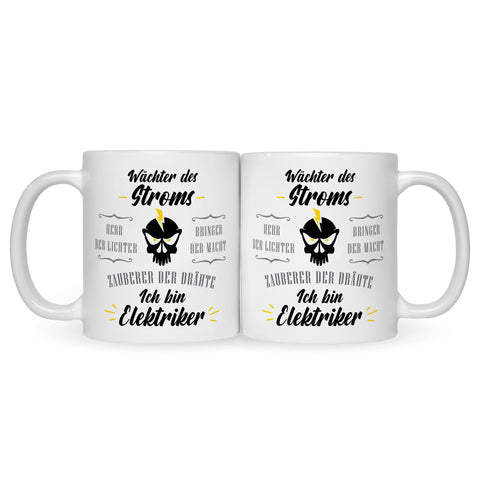 Bedruckte Tasse mit Spruch Wächter des Stroms